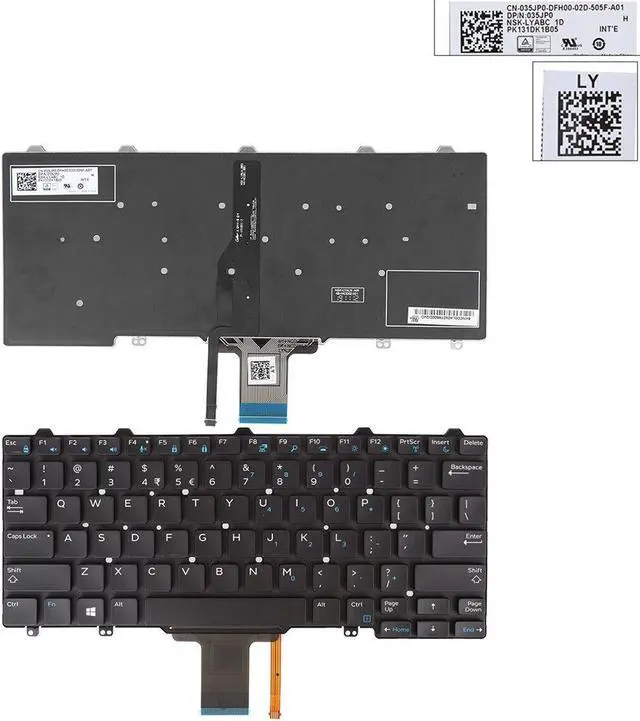 Main image of Keyboard for Dell Latitud E7270 BLACK (Backlit With Point stick) US