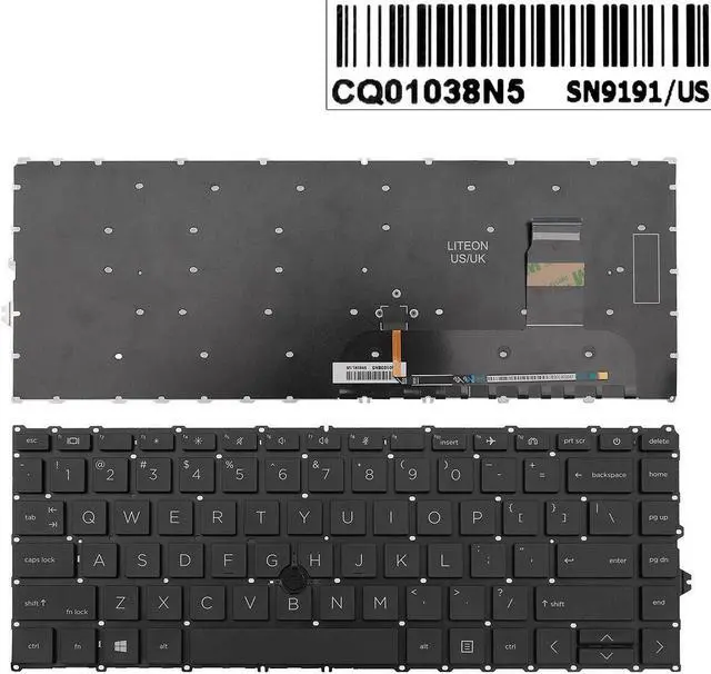 Main image of US Keyboard for HP EliteBook 840 g7 BLACK Without FRAME with point 6037B0161801