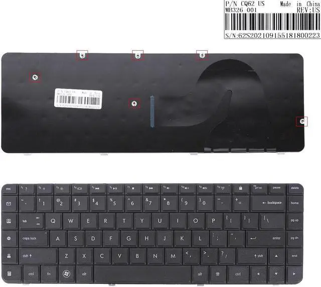 Main image of US Keyboard for HP Compaq Presario CQ62 CQ56 Black AEAX6U00110