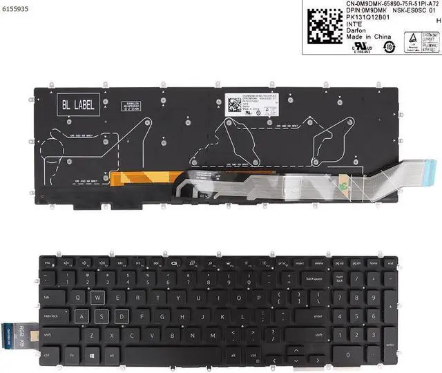Main image of US Keyboard for DELL LatituDE 3500 3590Vostro5568 7570 7580Full Colorful Backlit