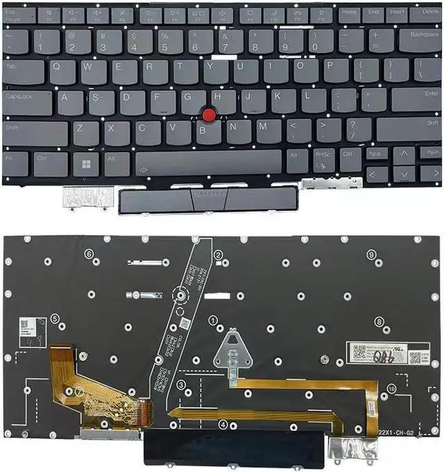 Alt view image 4 of 4 - New replacement keyboard for Lenovo ThinkPad X1 Carbon 9th Gen 9 2021 Keyboard US Backlit SN20Z77386