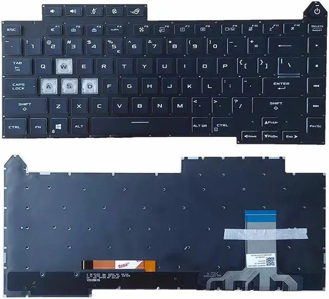 Alt view image 2 of 4 - US Englsih Backlit Keyboard For Asus ROG Strix G531 G531G G531GT G531GU black