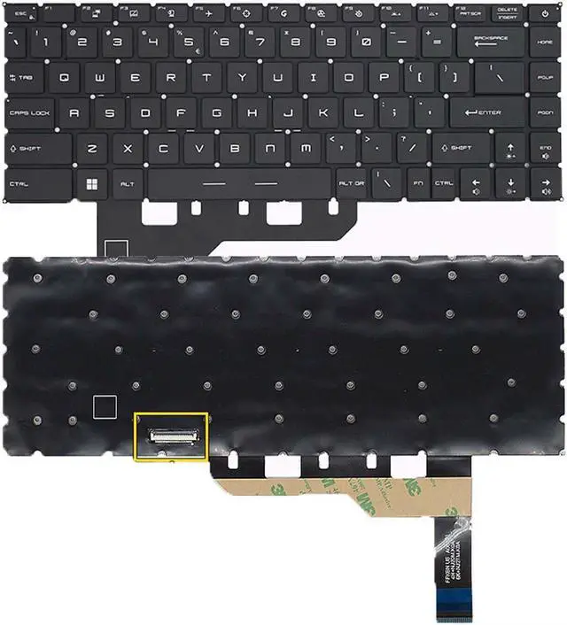 Alt view image 3 of 7 - replacement keyboard for  MSI GS66 Stealth 10SD 10SF GE66 RaiDEr 10SF MS-1541 RGB backlit US