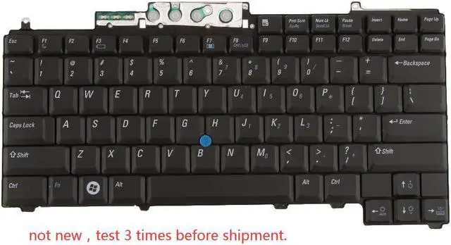 Main image of laptop replacement keyboard for Dell Latitude D620 D630 D820 D830 US layout Black color (with pointing stick)