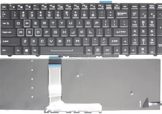 Main image of Backlit English US Laptop Keyboard For Sager NP9870 NP9872 NP9873 NP9876 NP9877