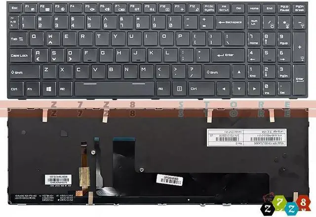 Main image of Laptop Keyboard For PowerSpec 1510 English US Black With Backlit