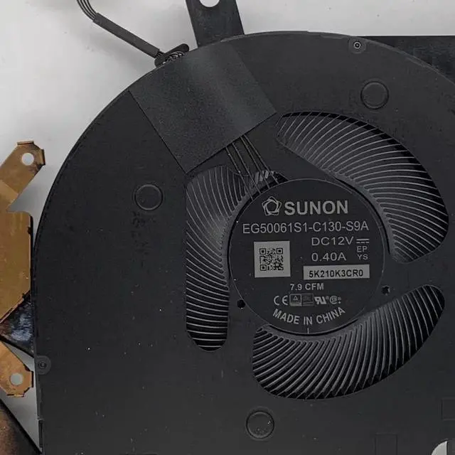 Alt view image 3 of 6 - Cpu cooling fan with heatsink for X17 R2 fru part number 0YV8VF 3080