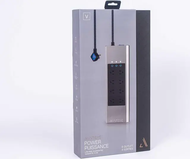 Alt view image 16 of 17 - Austere V Series Power 8-Outlet With Omniport USB \\ 3,000 Joules, PureFiltration, Flameless MOV, Overcurrent Protection, SmartFit Outlets, WovenArmor Cable & Component Guarantee