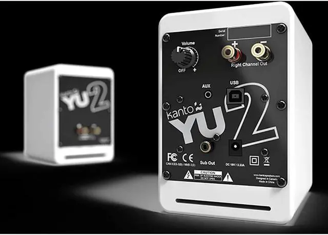 Alt view image 16 of 16 - Kanto YU2 Powered Desktop Speakers - Pair (Matte White)