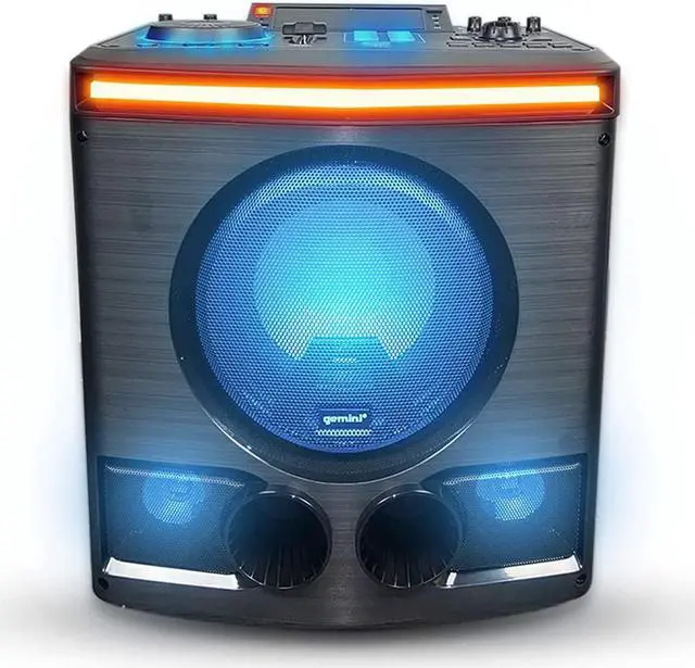 Main image of Gemini GPK-800 Big DJ LED Karaoke Party Bluetooth Speakers with Lights Subwoofer