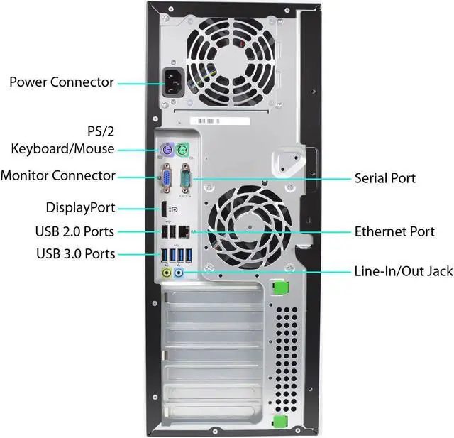 Alt view image 4 of 6 - HP Compaq 8300 Tower Computer PC, 3.20 GHz Intel i5 Quad Core, 16GB DDR3 RAM, 1TB SSD Hard Drive, Windows 10 Home 64 bit