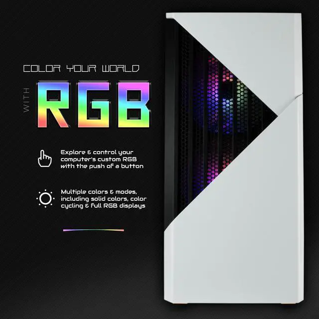 Alt view image 2 of 6 - Periphio Castle Prebuilt Gaming PC | Ryzen 5 5600G (4.4GHz Turbo) | AMD Vega 7 iGPU (4GB) | 1TB M.2 NVMe SSD Storage | 16GB DDR4 RGB RAM | Windows 11 Gaming Desktop Computer Tower | 5G-WIFI + BT