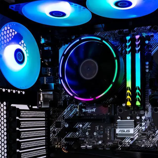 Alt view image 3 of 6 - Periphio Castle Prebuilt Gaming PC | Ryzen 5 5600G (4.4GHz Turbo) | AMD Vega 7 iGPU (4GB) | 1TB M.2 NVMe SSD Storage | 16GB DDR4 RGB RAM | Windows 11 Gaming Desktop Computer Tower | 5G-WIFI + BT
