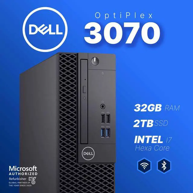 Alt view image 2 of 7 - Dell OptiPlex 3070 Desktop PC | Intel Core i7 9thth Gen Hexa Core | 32GB RAM | 2TB SSD | Windows 11 Pro | Quadro P620 | RGB Speaker | AX200 WiFi + BT