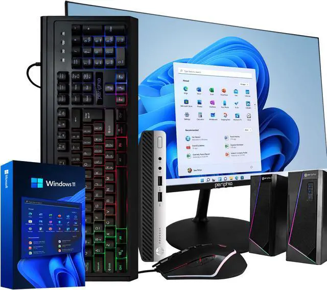 Main image of HP ProDesk 400G4 - Windows 11 Desktop Computer | Intel Core i5-8500T Six Core (4.3GHz Turbo) | 16GB DDR4 RAM | 500GB SSD Solid State + 1TB HDD | WiFi + Bluetooth | Peripheral Computer Package
