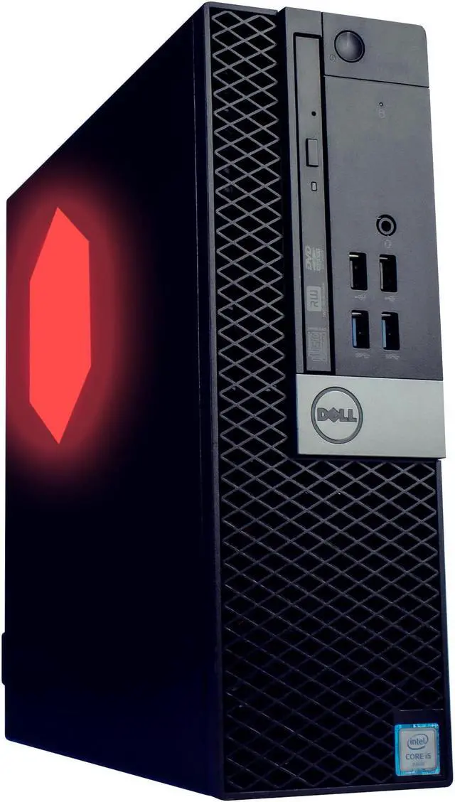 Alt view image 3 of 7 - Dell Optiplex 5060 (RGB) Desktop Bundle | Quad Core Intel i5 (3.2GHz) | 8GB DDR4 RAM | 500GB SSD Solid State | Windows 11 Pro | 22 inch Monitor + Webcam, RGB Keyboard, RGB Mouse & RGB Desktop Speakers