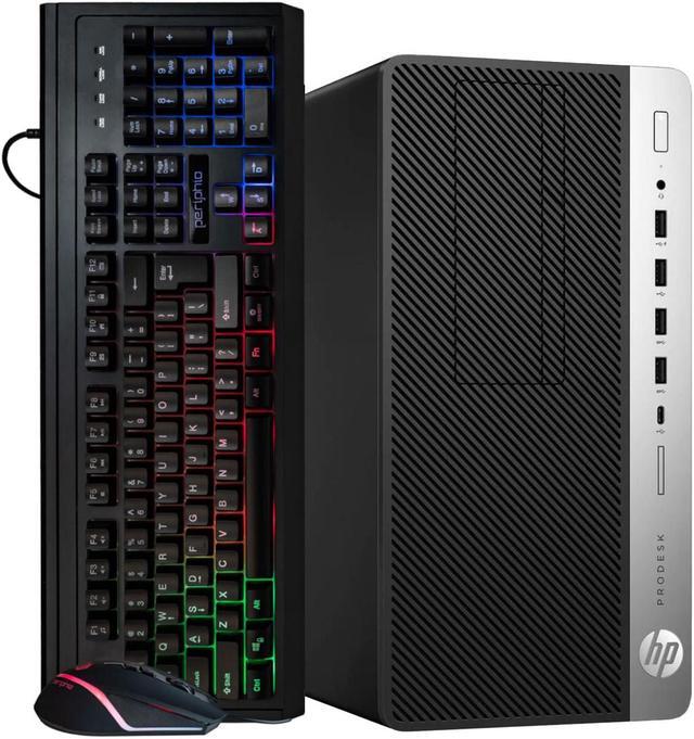 Main image of HP ProDesk 600G4 Desktop Computer | Hexa Core Intel i5 (3.2) | 16GB DDR4 RAM | 500GB Hard Drive | Windows 11 Professional | RGB Keyboard, RGB Mouse | Home or Office PC