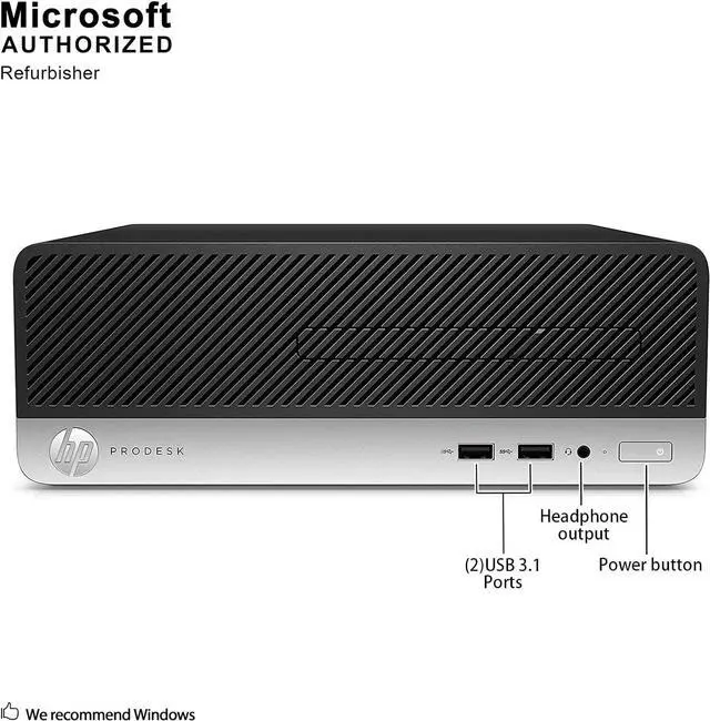 Alt view image 2 of 4 - HP ProDesk 400 G5 Desktop Bundle | Quad Core Intel i5 (3.0GHz) | 32GB DDR4 RAM | 1TB SSD Solid State | Windows 11 Pro | 22 inch Monitor + RGB Keyboard, RGB Mouse  | WiFi + Bluetooth