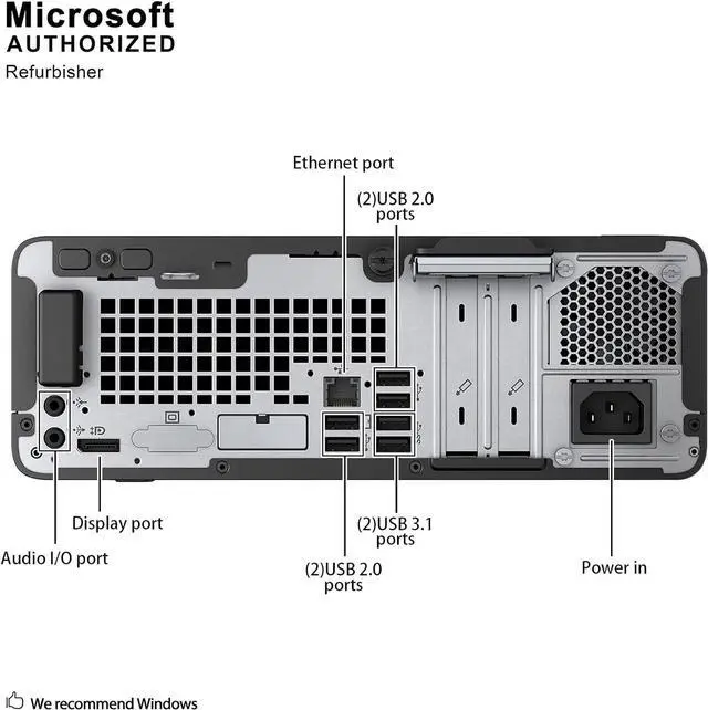 Alt view image 3 of 4 - HP ProDesk 400 G5 Desktop Bundle | Quad Core Intel i5 (3.0GHz) | 32GB DDR4 RAM | 1TB SSD Solid State | Windows 11 Pro | 22 inch Monitor + RGB Keyboard, RGB Mouse  | WiFi + Bluetooth