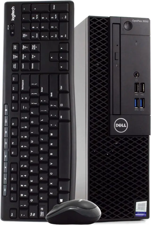 Alt view image 5 of 6 - Dell OptiPlex 3050 PC Desktop Computer, Intel i5-7500 3.4GHz, 16GB RAM, 512GB SSD, Windows 10 Pro, New 23.6" FHD LED Monitor, New 16GB Flash Drive, Wireless Keyboard & Mouse, DVD, WiFi