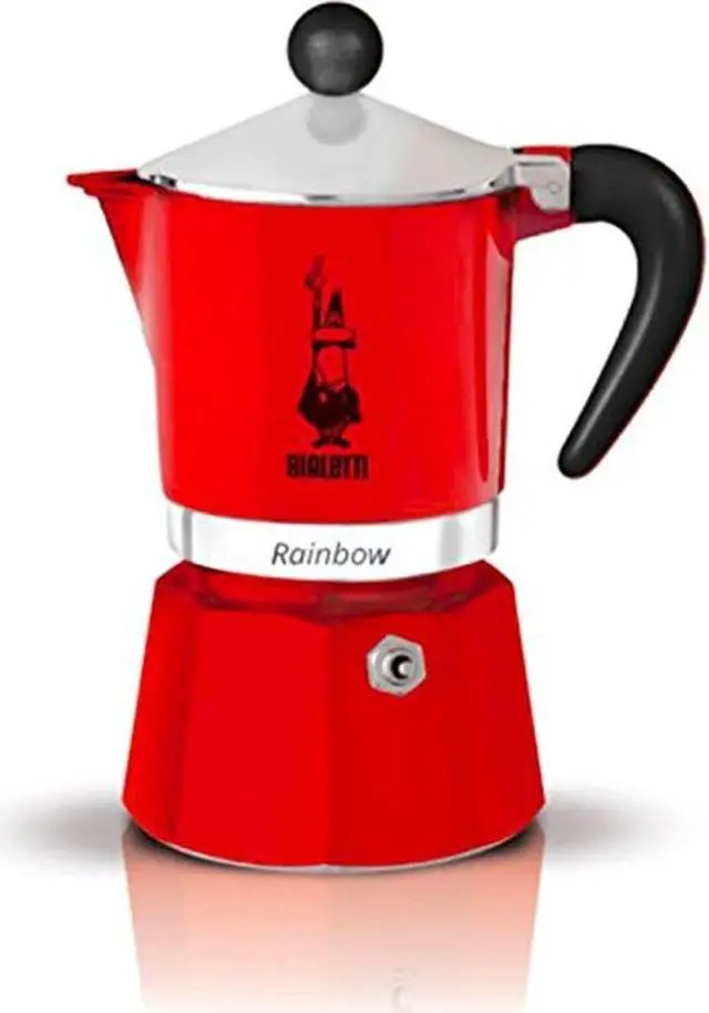 Main image of Bialetti Rainbow - Stove Top Espresso Coffee Maker - Red - 6 Cup