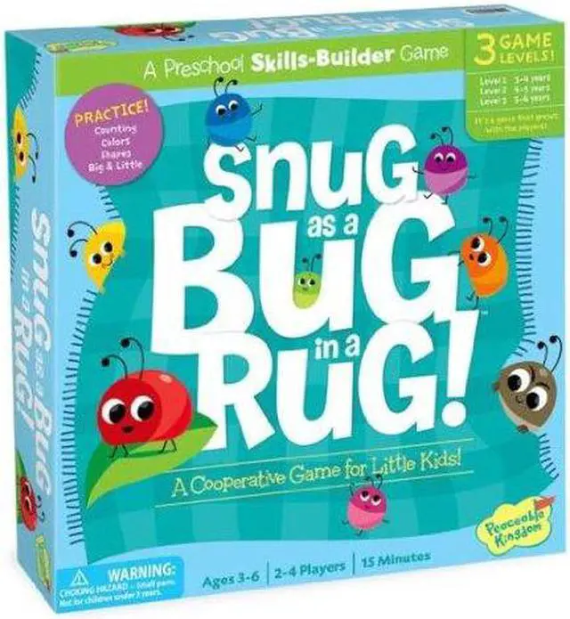 Alt view image 6 of 9 - Peaceable Kingdom / Snug as a Bug in a Rug Preschool Skills Builder Game