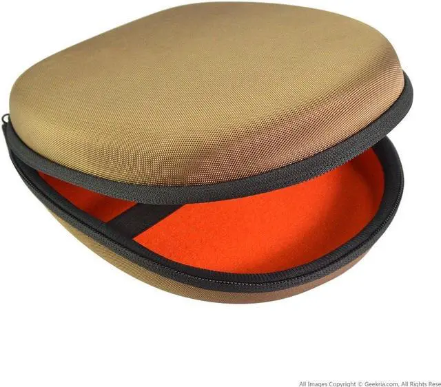 Main image of Geekria UltraShell Headphones Full Size Hard Carrying Case, Brown Fabric.