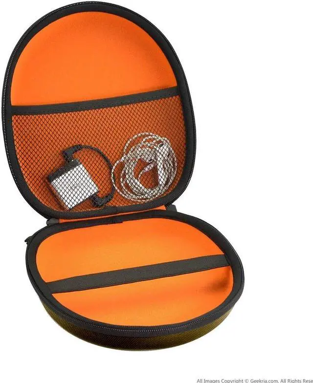 Alt view image 2 of 9 - Geekria UltraShell Headphones Full Size Hard Carrying Case, Brown Fabric.
