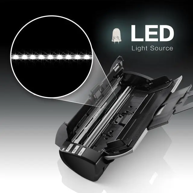 Alt view image 6 of 7 - Plustek AD480 - Compact Desktop Scanner for Doc and Card, Fast Scan Speeds with ADF & Exclusive Card Slot, Ideal for Home Office or On-The-Go Business