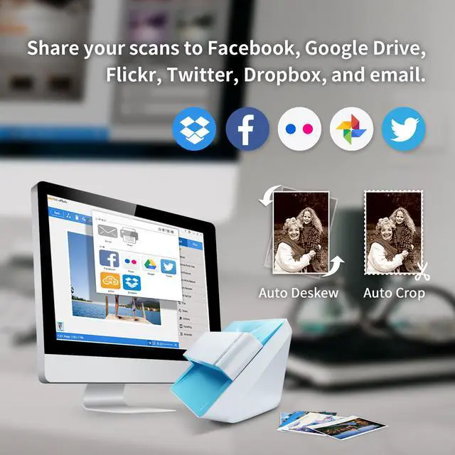 Alt view image 5 of 9 - Plustek ePhoto Z300, Photo & Document Scanner, Automatic Continuous Scan in up to 600dpi. with Image Adjustment Tool