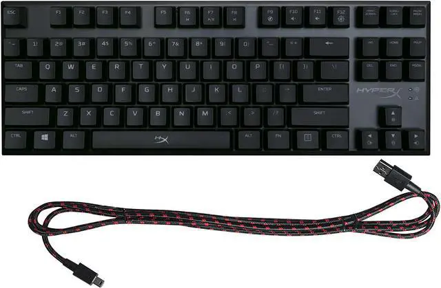 Alt view image 5 of 7 - HyperX Alloy FPS Pro - Tenkeyless Mechanical Gaming Keyboard - 87-Key Ultra-Compact Form Factor - Linear & Quiet - Cherry MX Red - Red LED Backlit