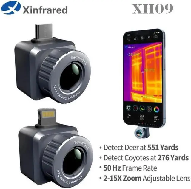 Main image of Infiray X2/XH09 Thermal Imaging Camera Hunting Imager Nspection for Android IOS