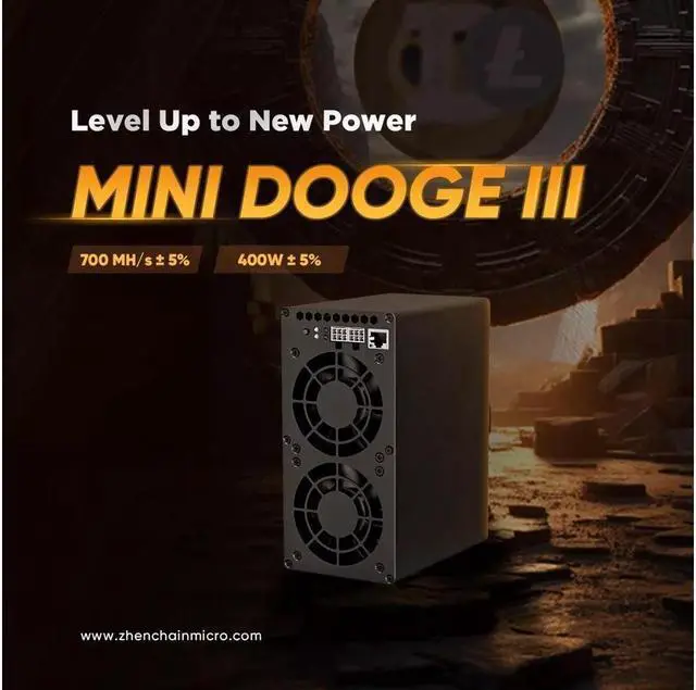 Alt view image 2 of 7 - New goldshell mini doge III 700MH/S 400W wifi litecoin dogecoin miner without PSU