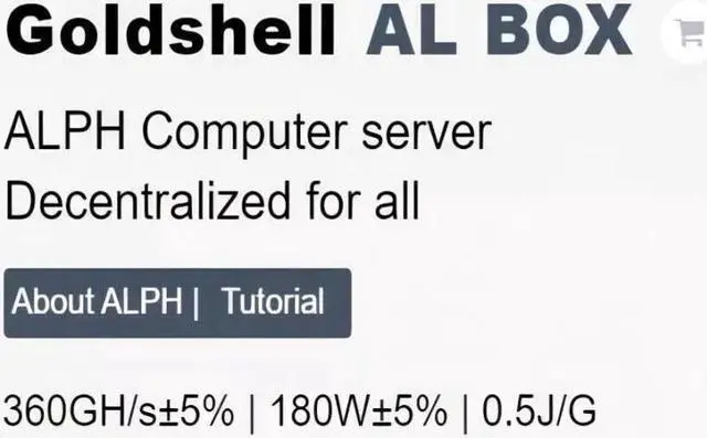 Alt view image 6 of 7 - Goldshell AL BOX 360G 180W ALPH Miner Blake3 Alephium without PSU