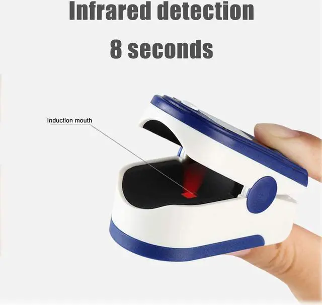 Alt view image 6 of 7 - Finger Digital Pulse Oximeter Blood Oxygen Saturation Monitor Heart Rate Monitor SPO2 Health Monitors Portable Oxygen Sensor