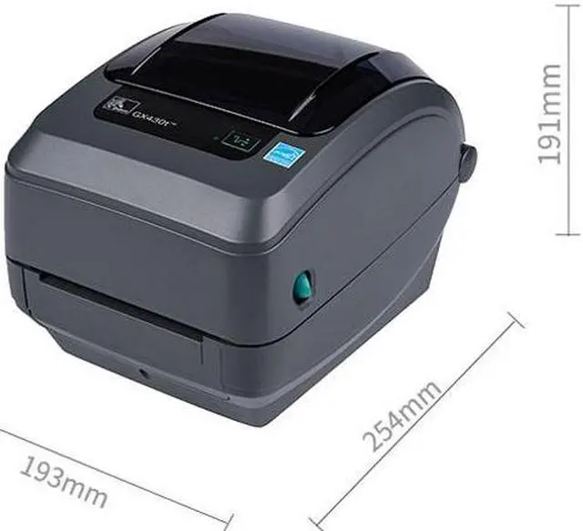 Alt view image 6 of 7 - Zebra GX430t Thermal Transfer Desktop Printer USB Serial Parallel Ethernet Port