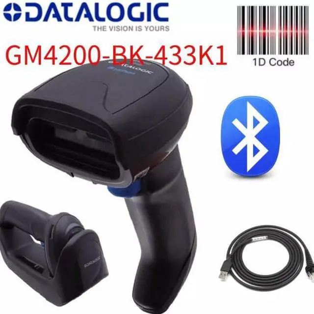Alt view image 5 of 7 - New Datalogic GM4200-BK-433K1 1D Wireless Barcode Scanner USB Kit With Cradle