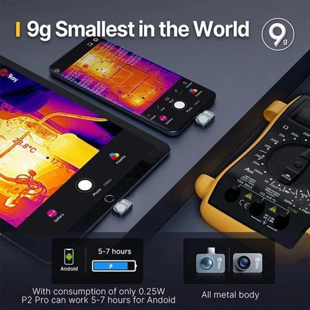 Alt view image 7 of 7 - InfiRay P2 Pro Thermal Camera iPhone 256x192 IR Thermal Imaging Camera for iPhone & Android (Without macro lens)