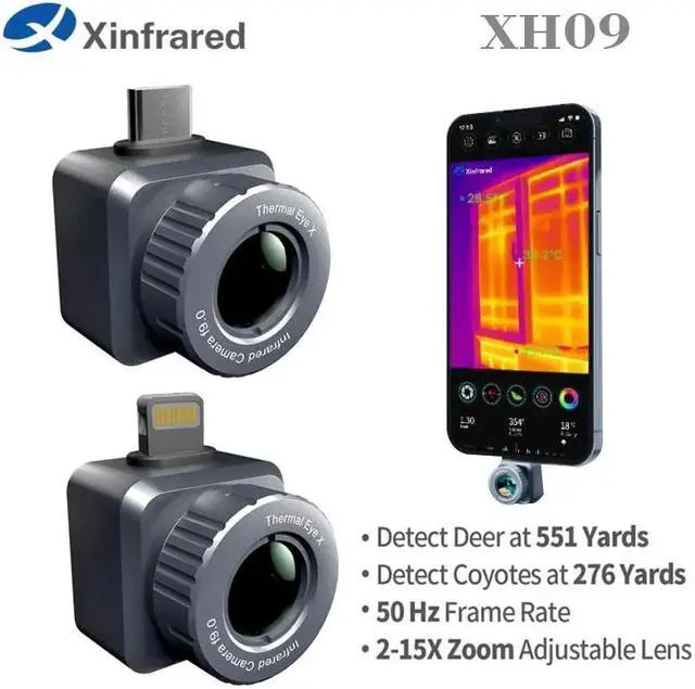 Main image of Xinfrared X2 (XH09) Thermal Imaging Camera Imager Scope for Hunting w/ Bracket for iPhone iOS