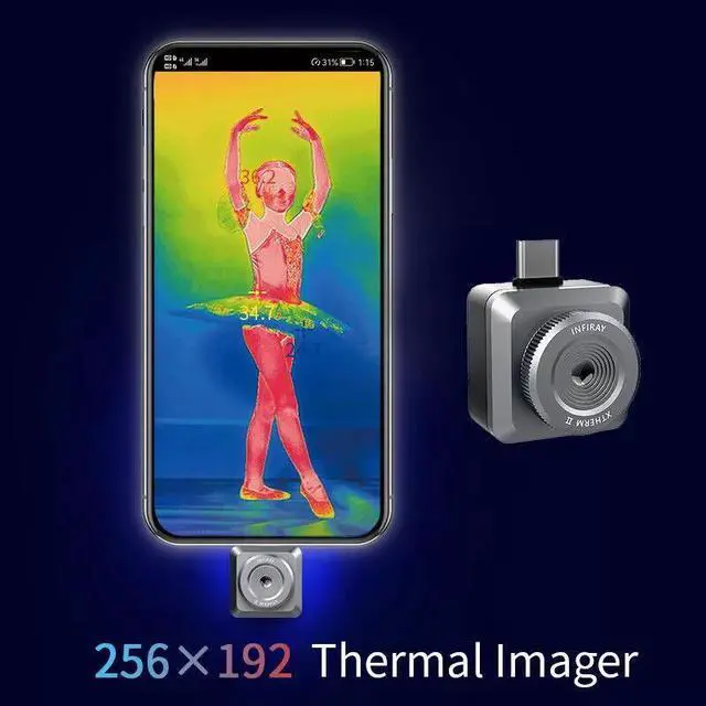 Alt view image 3 of 7 - InfiRay T2L Thermal Camera Imaging Camera For Smart Phone Range -20°~+120 for iPhone iOS