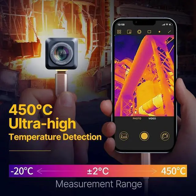 Alt view image 5 of 7 - InfiRay T2S+ Thermal Imaging Camera 256x192 PCB Circuit Repair for iOS Android for iPhone iOS