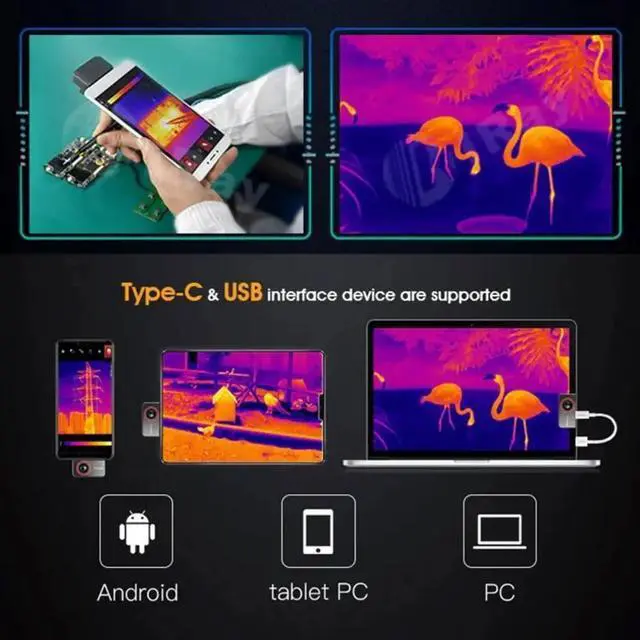 Alt view image 2 of 7 - InfiRay Xinfrared T3 Pro Thermal Imaging Camera Night Vision Hunting Portable For Phone Android Type C