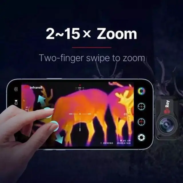 Alt view image 6 of 7 - InfiRay Xinfrared T3 Infrared Thermal Imager Monocular Night Vision Camera 19mm  (T3+holder)