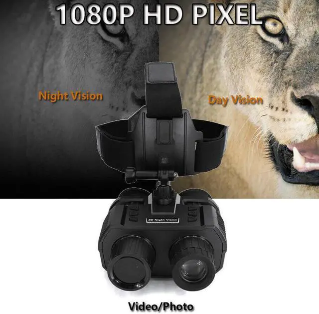 Alt view image 3 of 7 - NV8000 4K 3D Binoculars Infrared Head Mounted Night Vision Goggles for Hunting