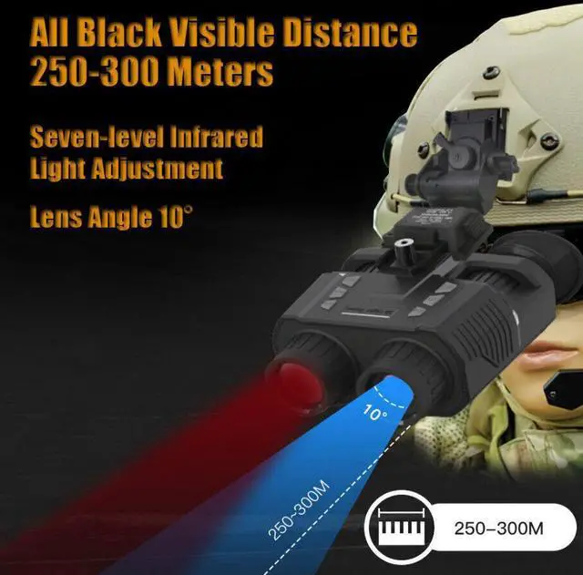 Alt view image 4 of 7 - NV8000 4K 3D Binoculars Infrared Head Mounted Night Vision Goggles for Hunting
