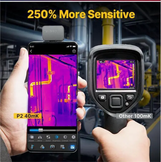 Alt view image 5 of 7 - Thermal Master P2 (Android) 256×192 15X Zoom Thermal Imaging Camera for Phone