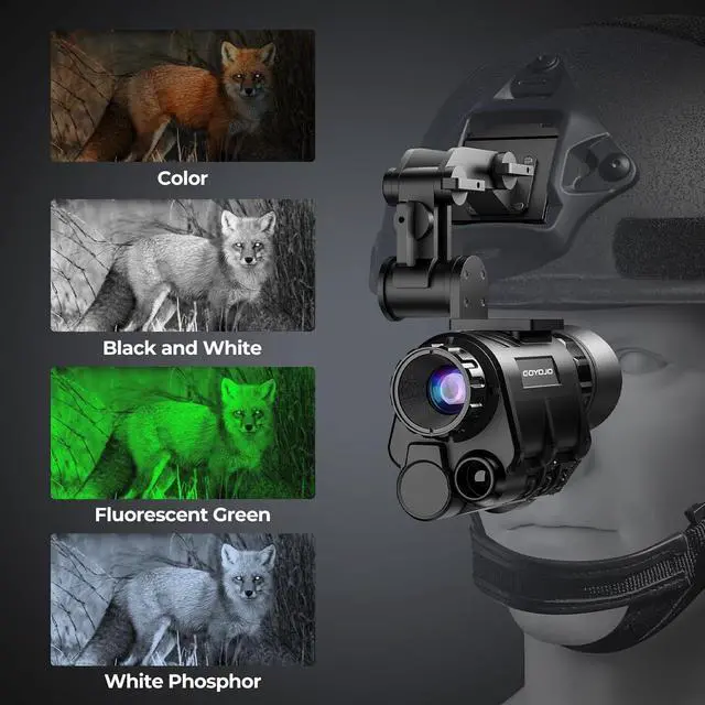 Alt view image 5 of 7 - NVG30 Infrared 1920x1080p Night Vision Goggles Monocular WiFi Helmet Hunting NVG