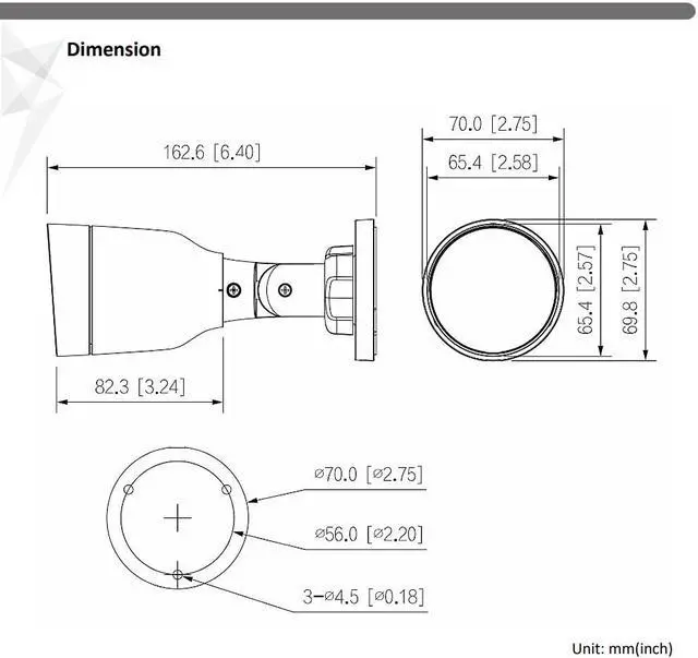 Alt view image 4 of 7 - IPC-HFW1439S1-A-LED-S4 4MP Full-color POE Bullet IP Surveillance Camera Security IP67 Built-in Mic Warm Light 3.6mm lens