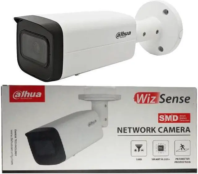Alt view image 4 of 7 - IPC-HFW2441T-AS 4MP WizSense Bullet IP Camera IR80m SMD+ PoE Built-in Mic White 6mm lens