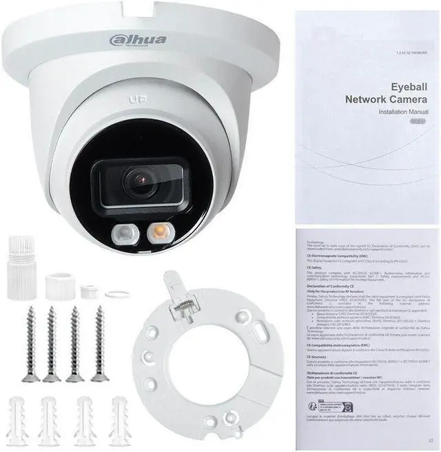 Alt view image 5 of 7 - IPC-HDW2449TM-S-IL 4MP Smart Dual Light Eyeball WizSense Network IP Camera Dome POE Full-color Built-in MIC Night Vision